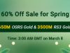 RSorder Spring 60% Off Sale: Easily Buy 60% Off Cheap Runescape 2007 Gold on Mar. 8
