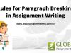 Rules for Paragraph Breaking in Assignment Writing