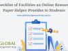 Checklist of Facilities an Online Research Paper Helper Provides to Students