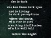She is dark