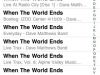 If the World Ends...
