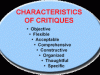 CRITIQUE vs CRITICISM (thoughts for writers)