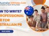 How to write a professional CDR for Australian PR?