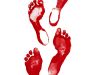 Bloody footprint