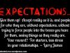 Expectations hurts a lot