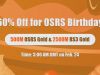  RSorder OSRS Birthday 60% Off Sale: Take 60% Off Cheap Runescape 2007 Gold on Feb.24