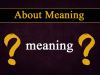 Meaning 