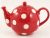  Red Polka-Dotted Teapots